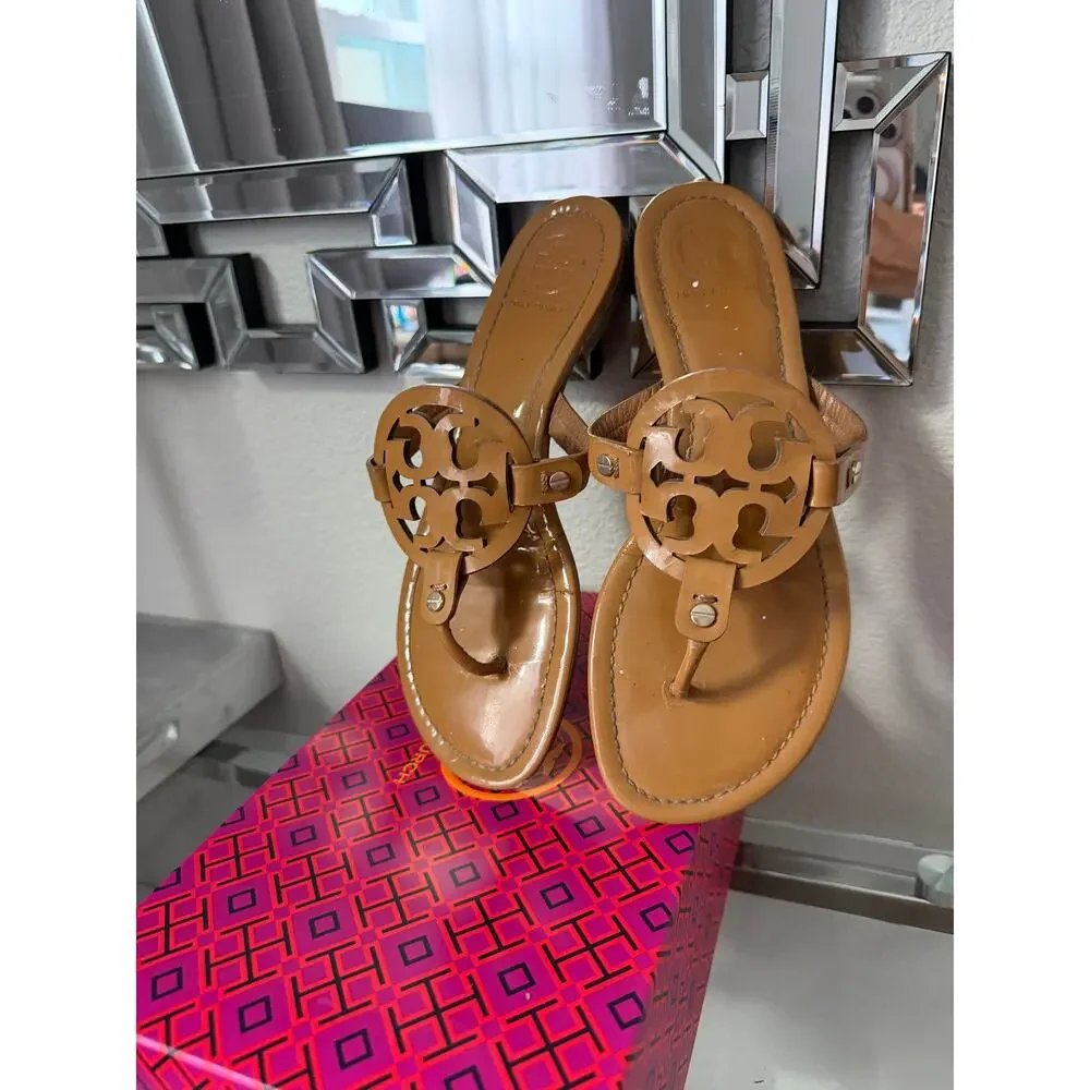 Tory Burch Miller Brown Sandals Size 8.5